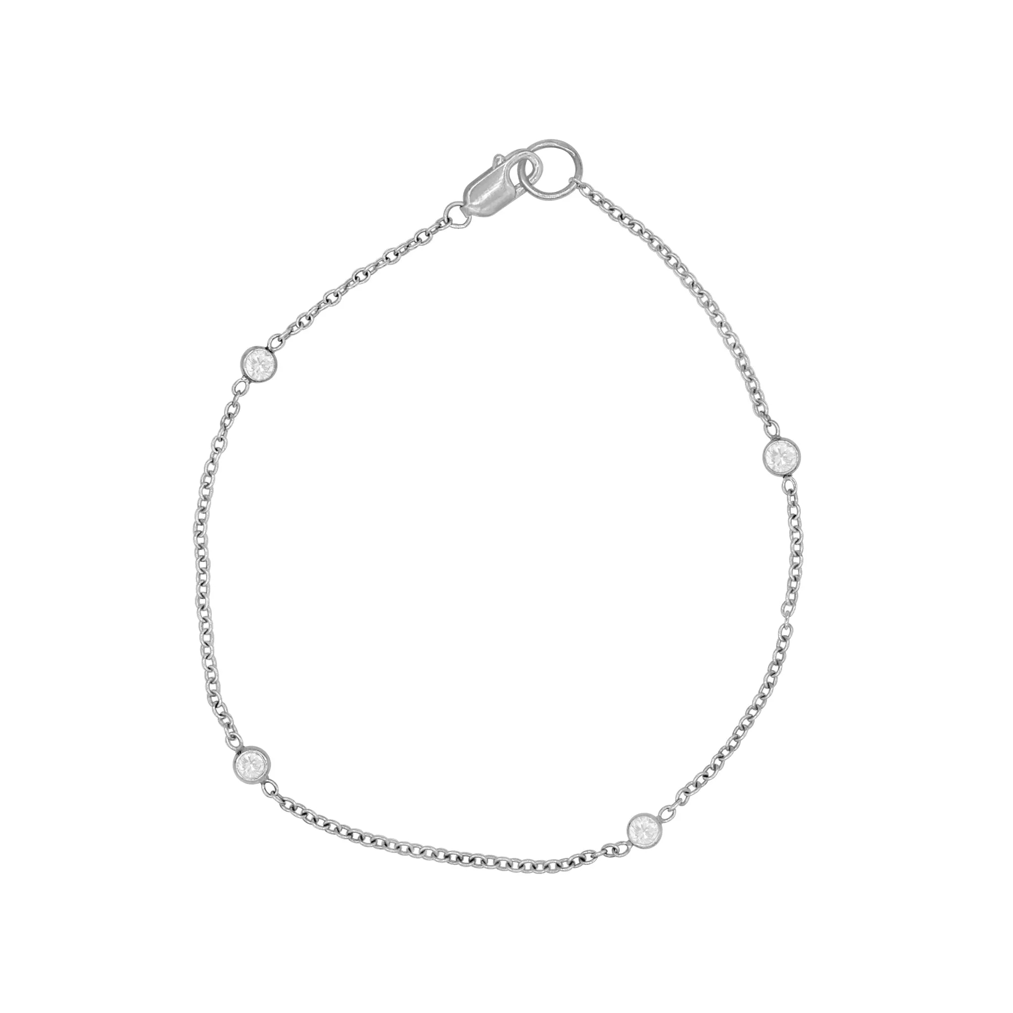Bezel Set Diamond Bracelet
