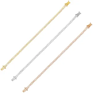 Bezel Tennis Bracelet Combo Set