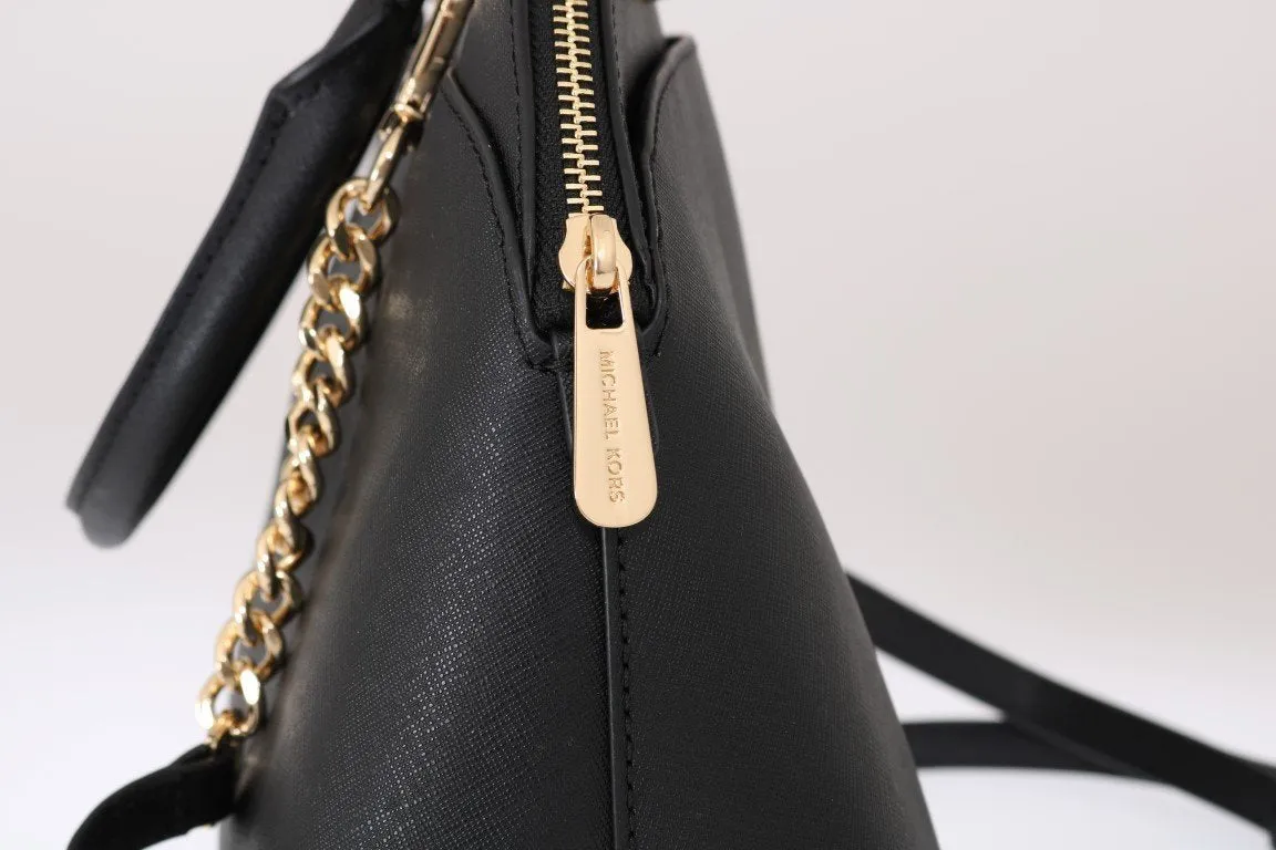 Black EMMY Leather Satchel Bag