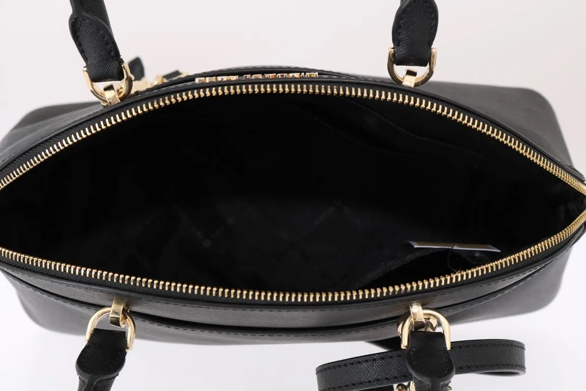 Black EMMY Leather Satchel Bag