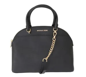 Black EMMY Leather Satchel Bag