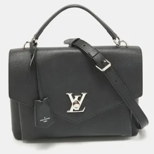 Black Leather Mylockme Satchel