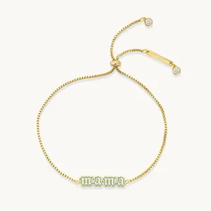Blue Enamel Mama Bracelet