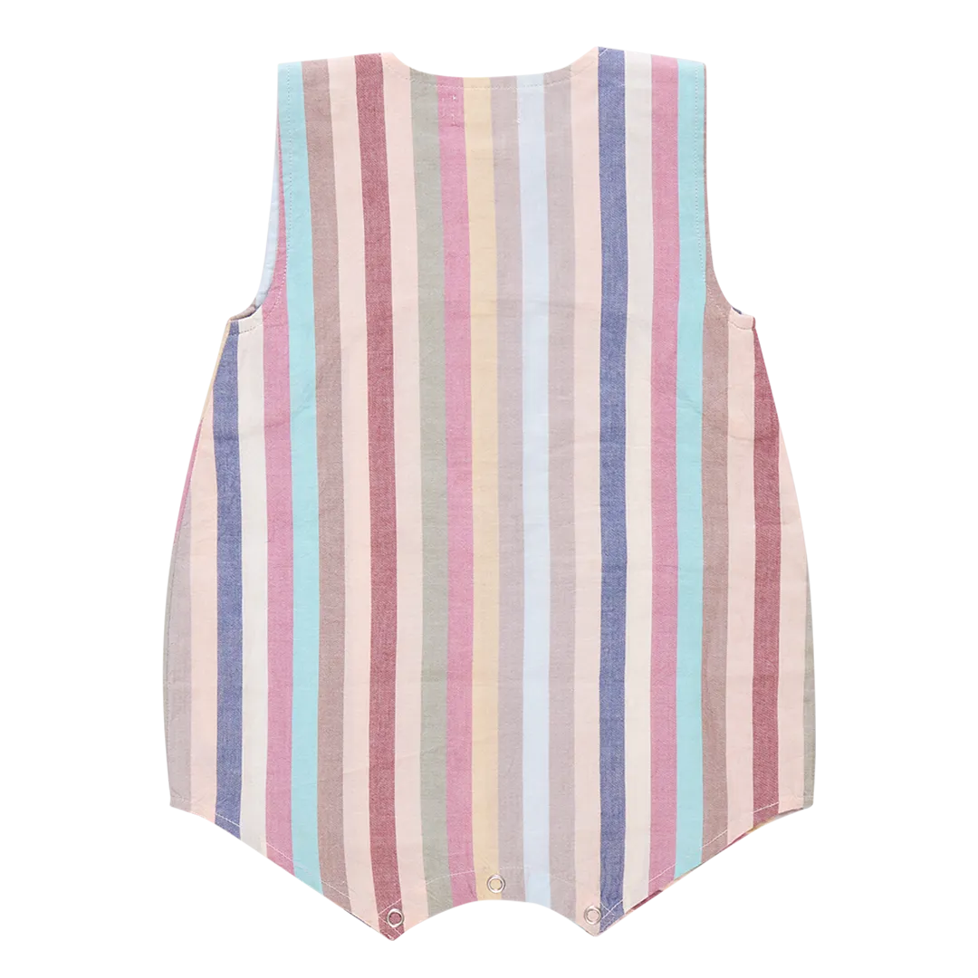 Blue Rooster Baby Boys Noah Romper - Multi Vintage Stripe