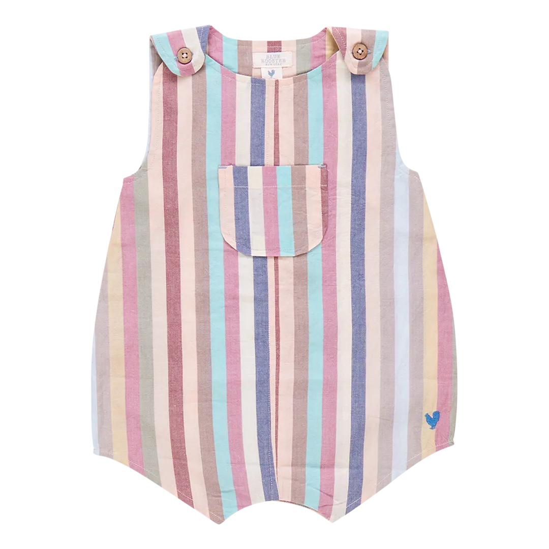 Blue Rooster Baby Boys Noah Romper - Multi Vintage Stripe