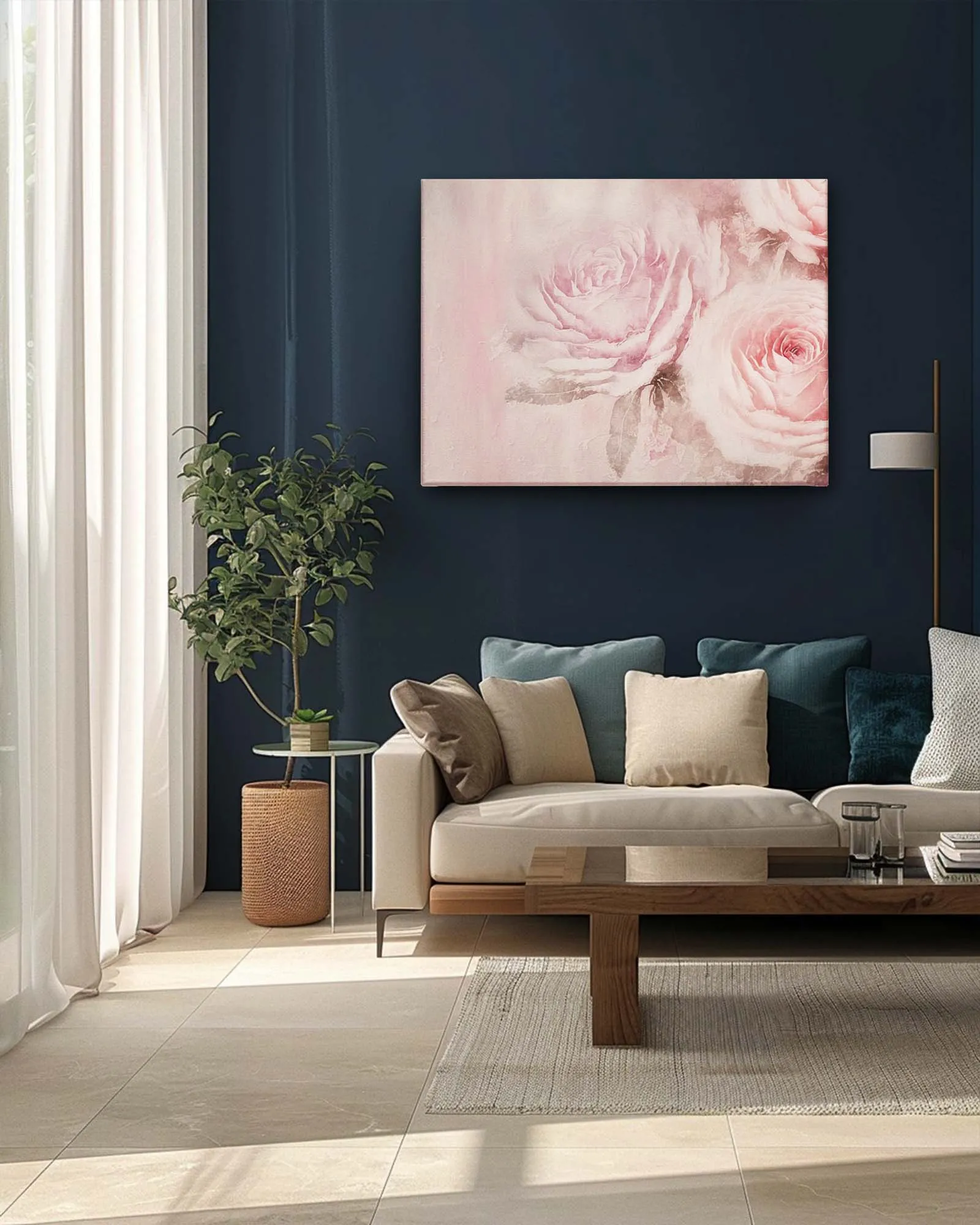 Blushing Blossoms surreal canvas art
