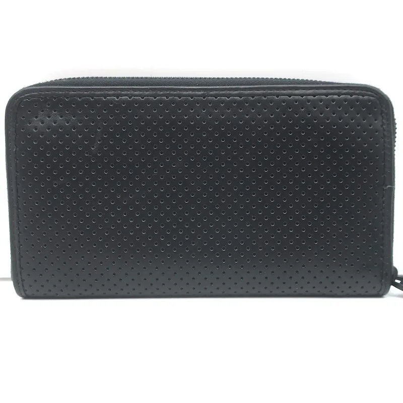 Bottega Veneta Leggero Wristlet Wallet Black Perforated Leather