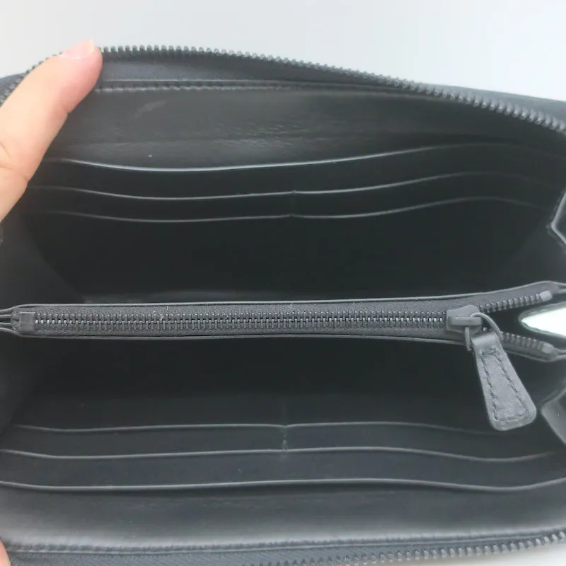 Bottega Veneta Leggero Wristlet Wallet Black Perforated Leather