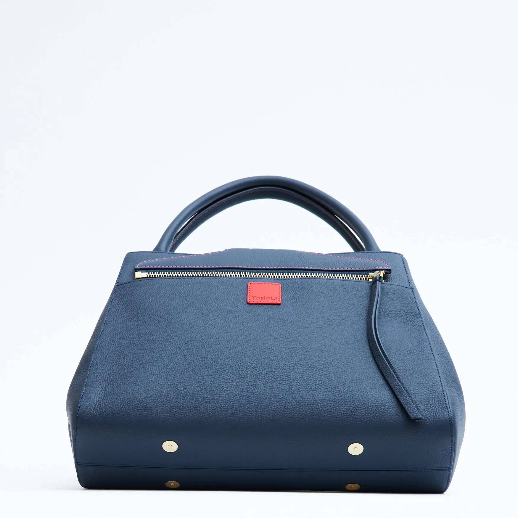 briffani lean interchangeable quilted closure tote - flirty denim with gold