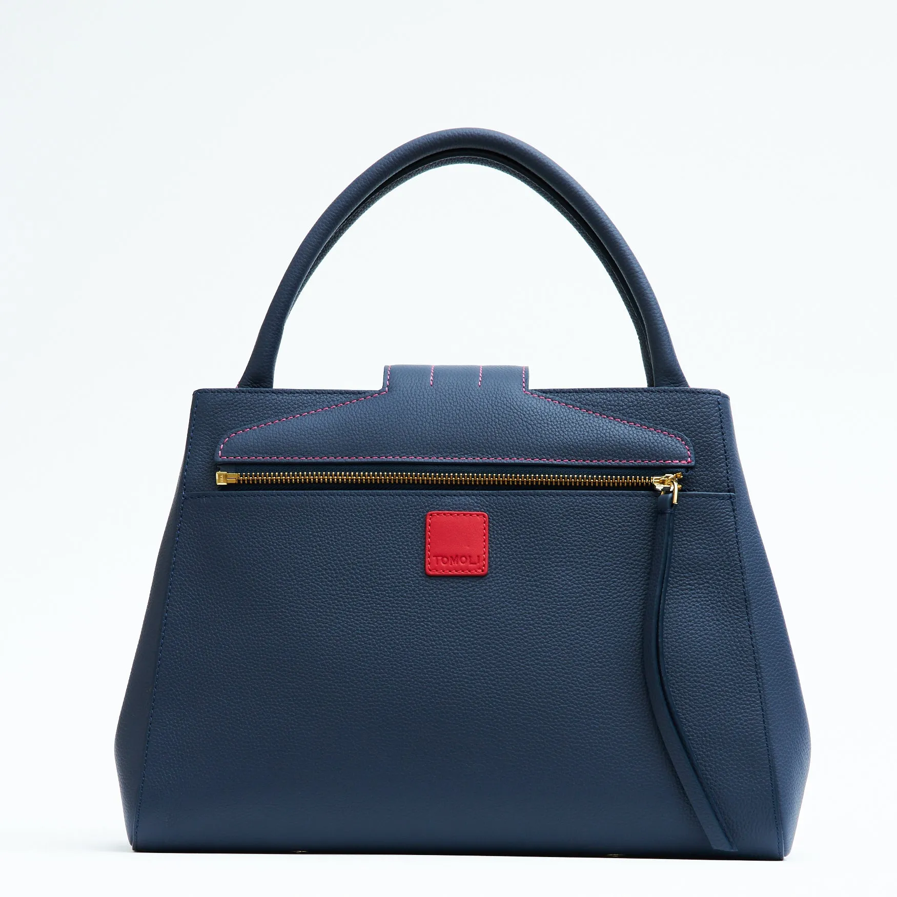 briffani lean interchangeable quilted closure tote - flirty denim with gold