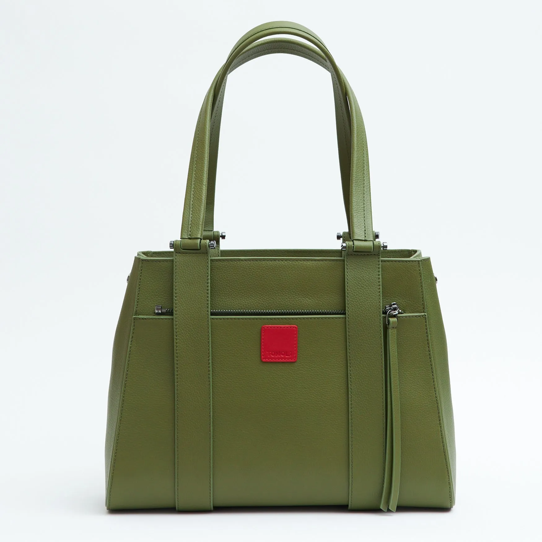 briffani orbit interchangeable strap tote - olive