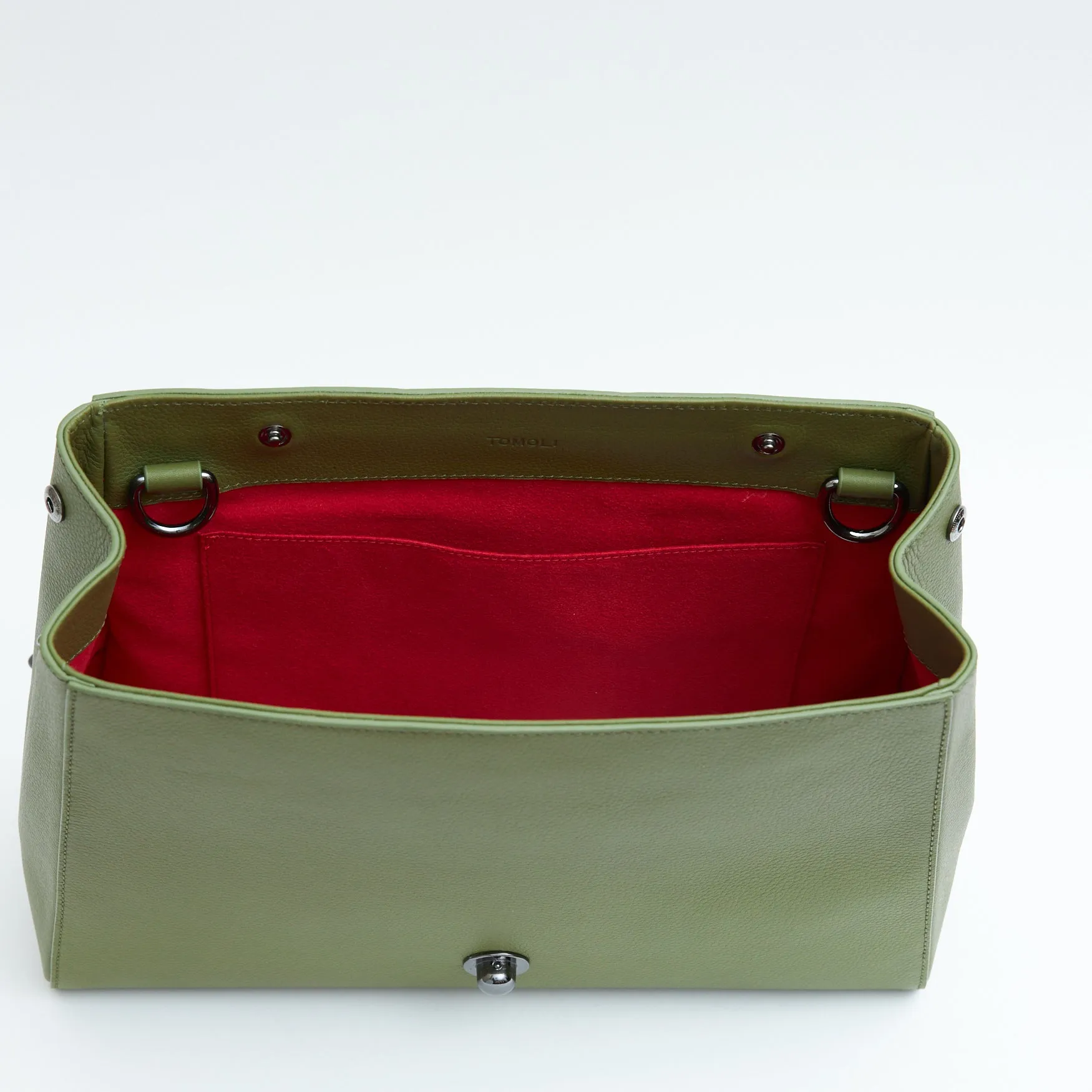 briffani orbit interchangeable strap tote - olive