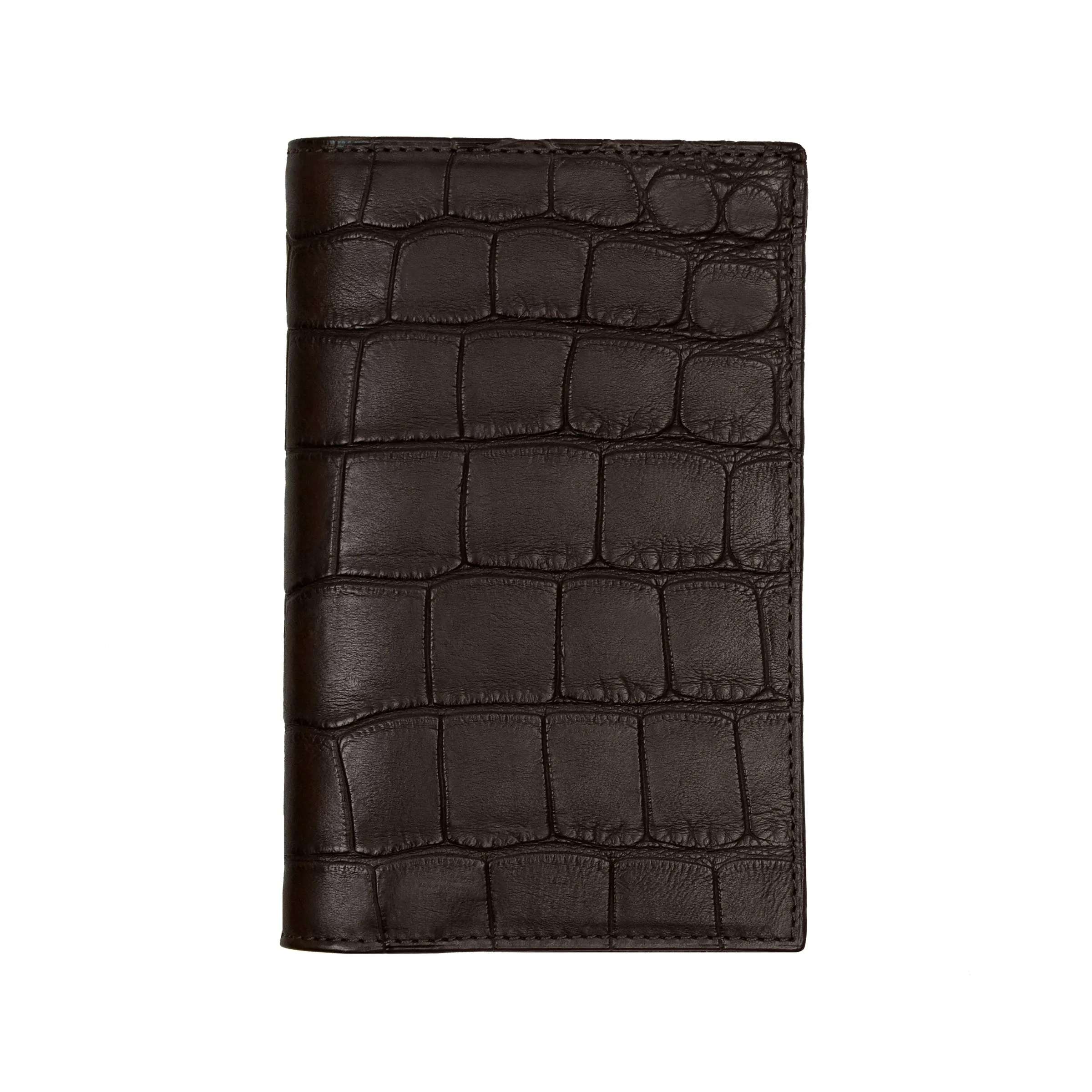 Brown Alligator Passport Holder