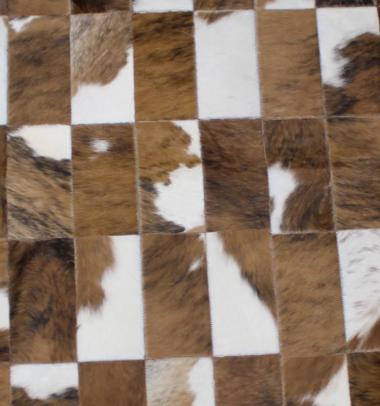 Brown Brindle  Patchwork Cowhide Rug – 4.8 ft x 3.5 ft Premium Cowhide Rug