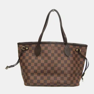 Brown Canvas PM Neverfull Tote Bag