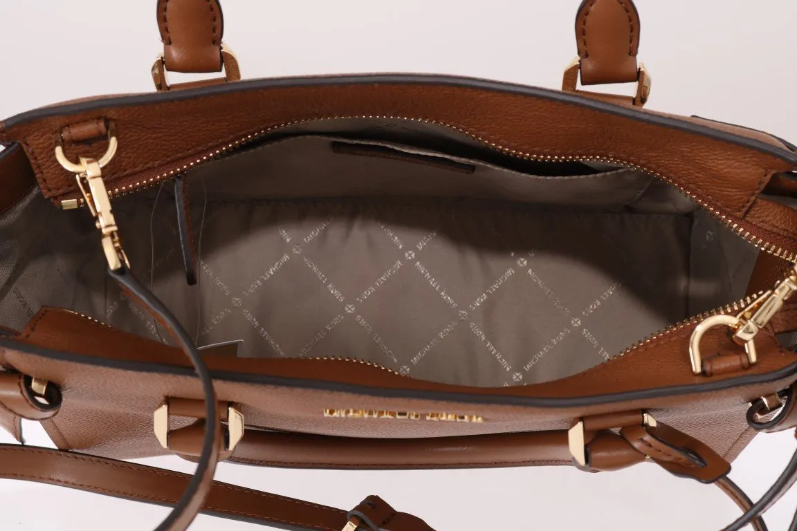 Brown CASSIE Leather Satchel Bag