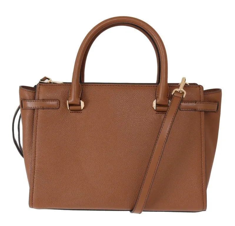 Brown CASSIE Leather Satchel Bag