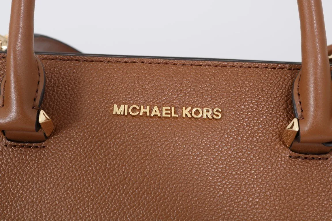 Brown CASSIE Leather Satchel Bag