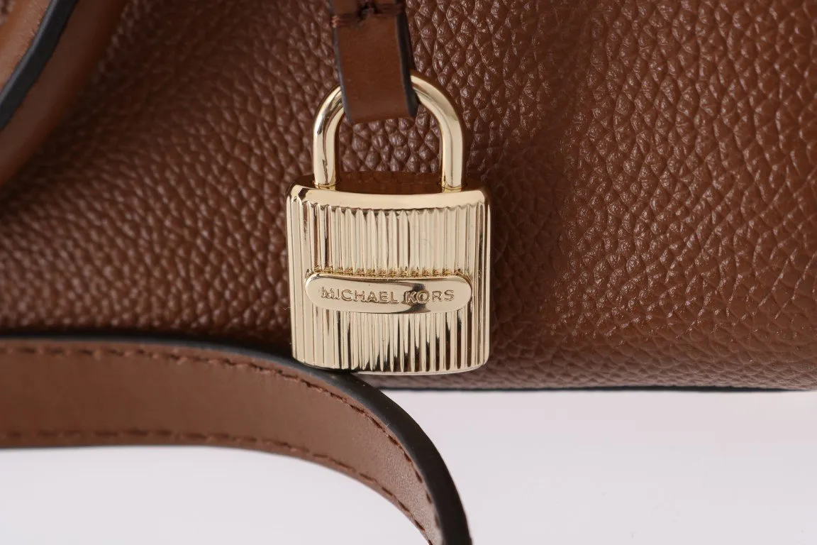 Brown CASSIE Leather Satchel Bag
