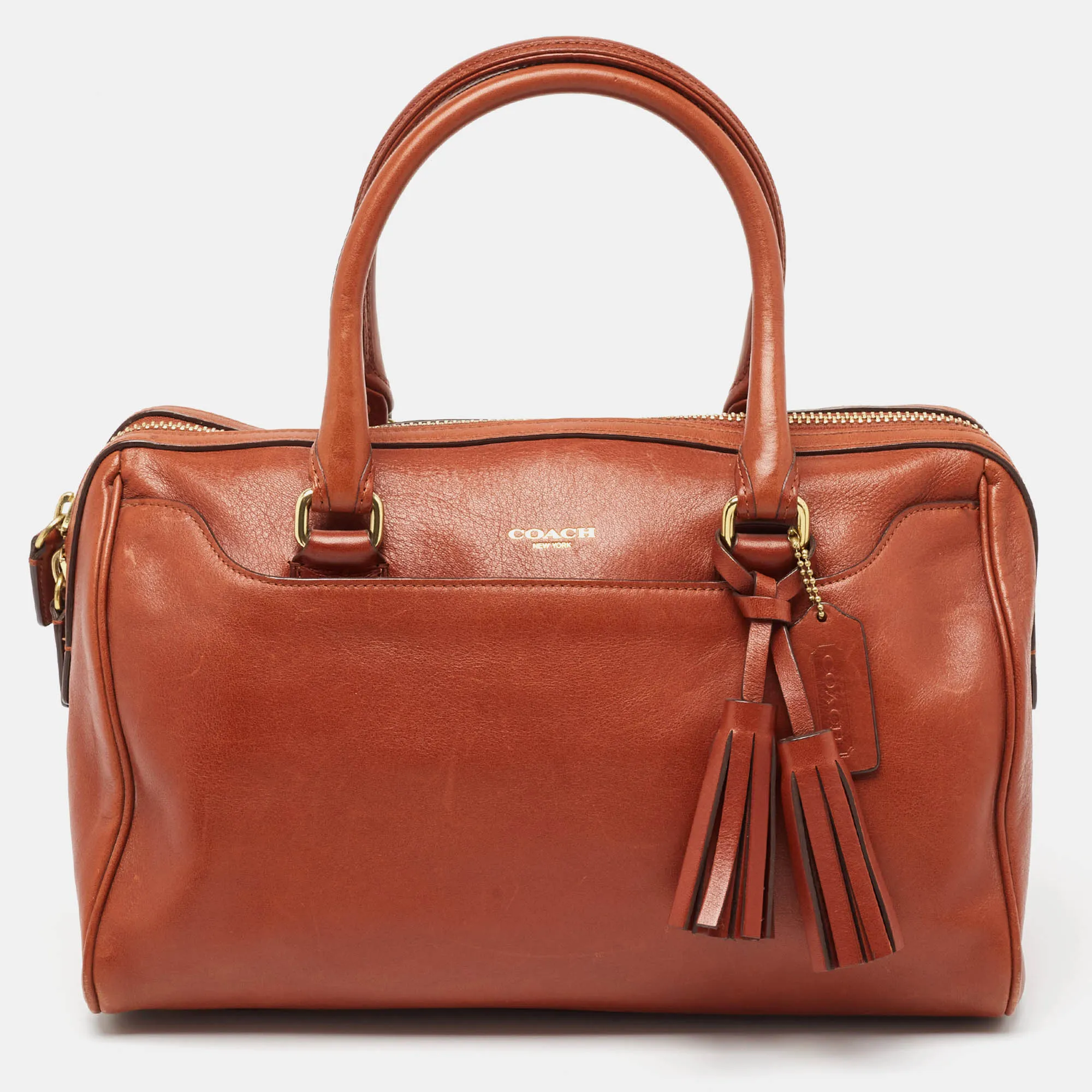 Brown Leather Legacy Haley Satchel
