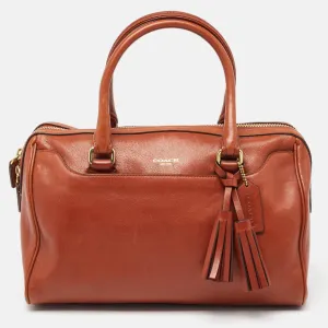 Brown Leather Legacy Haley Satchel