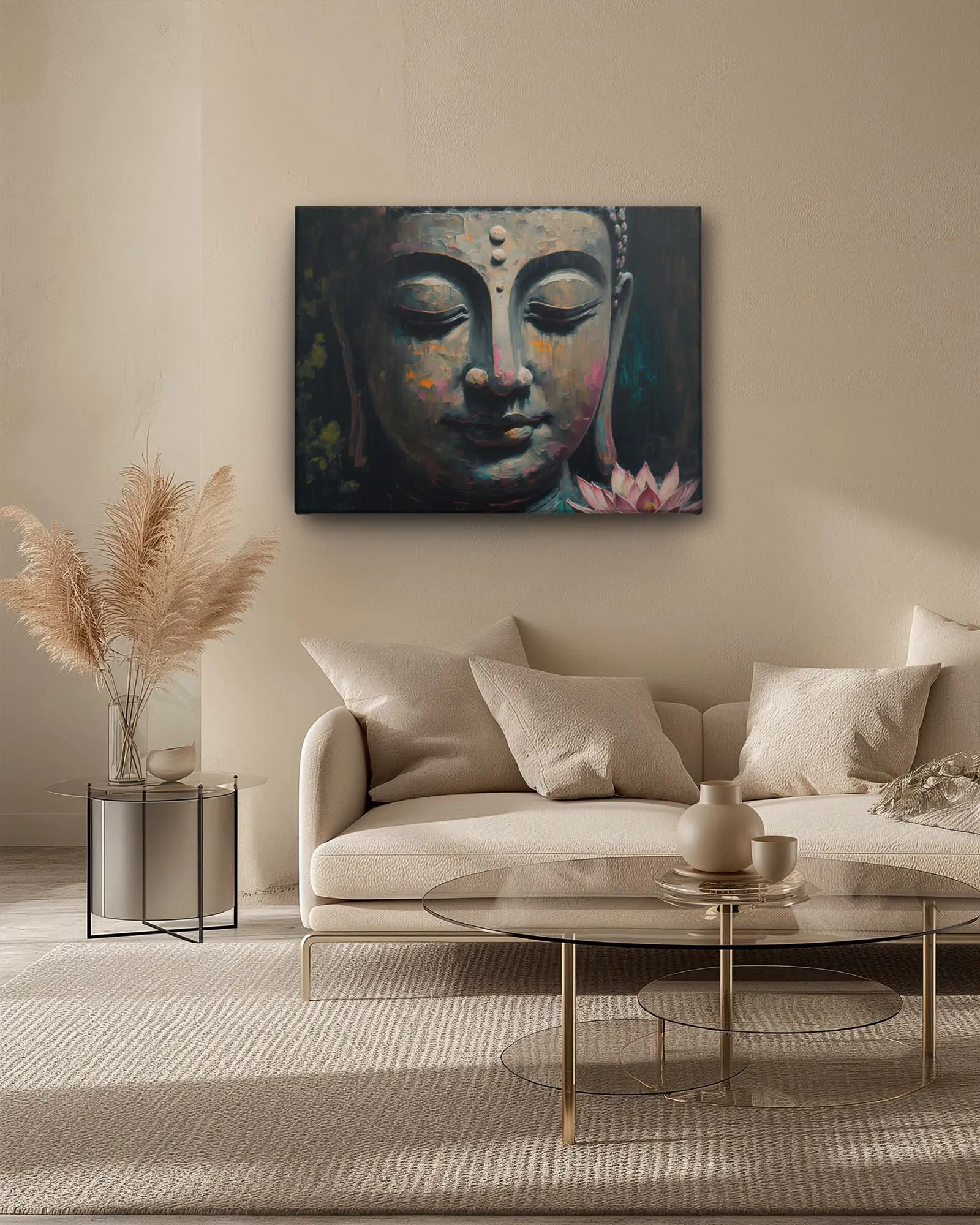 Buddha's Gentle aura meditative canvas art