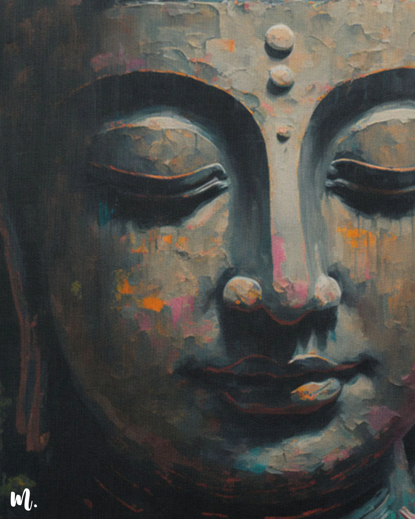 Buddha's Gentle aura meditative canvas art