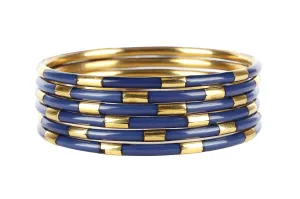 BuDhaGirl Navy Veda Bangles (Set of 6)