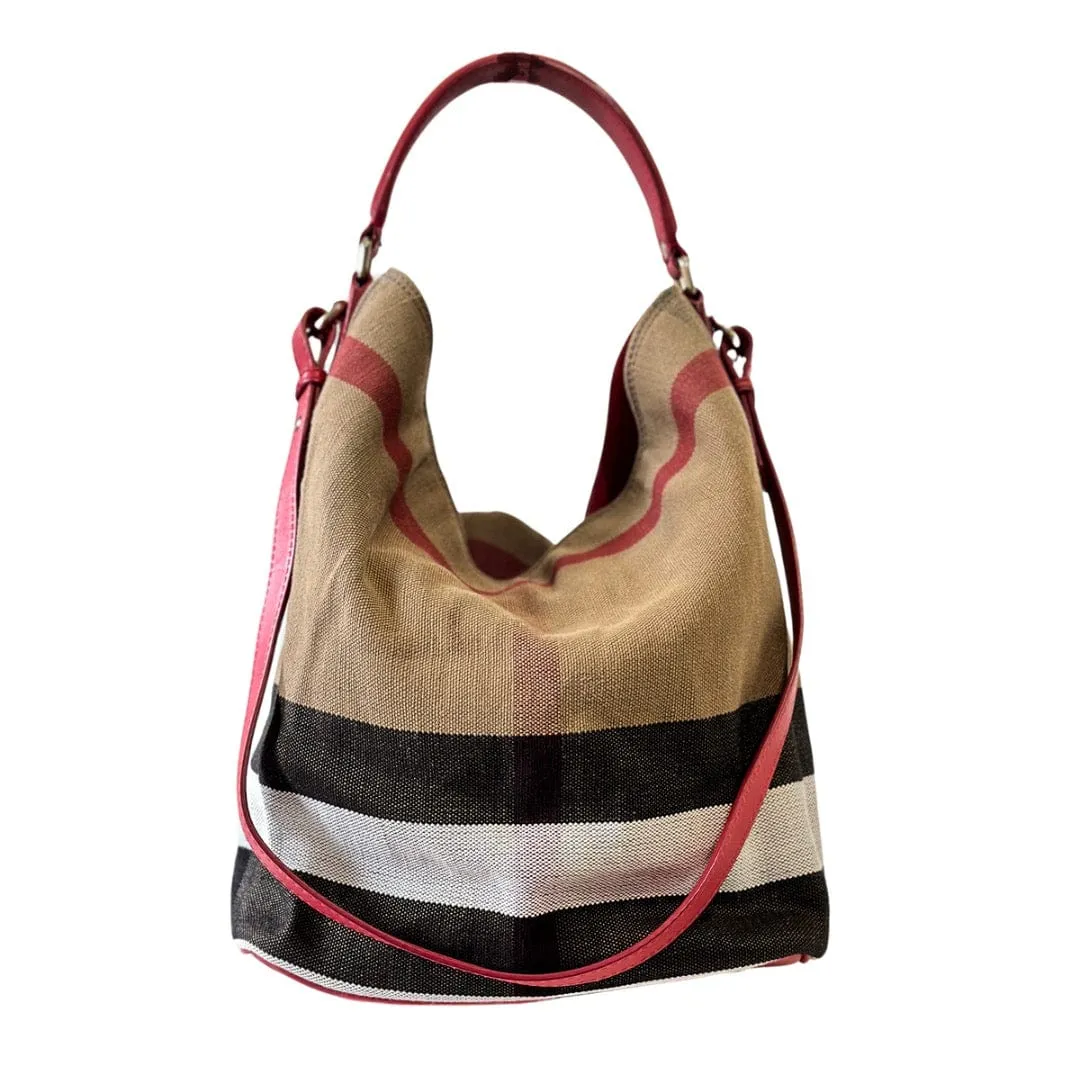 Burberry House Check Ashby Bucket Bag