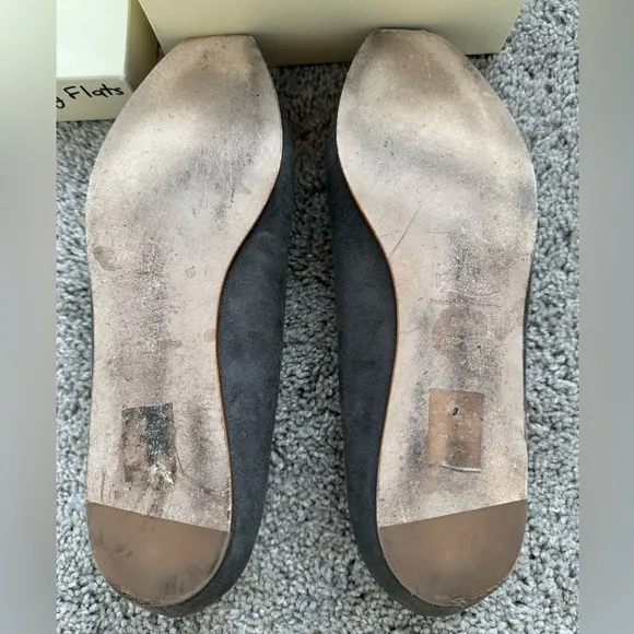 Butter Italy Gray Suede Flats IOB Women’s Size 8.5