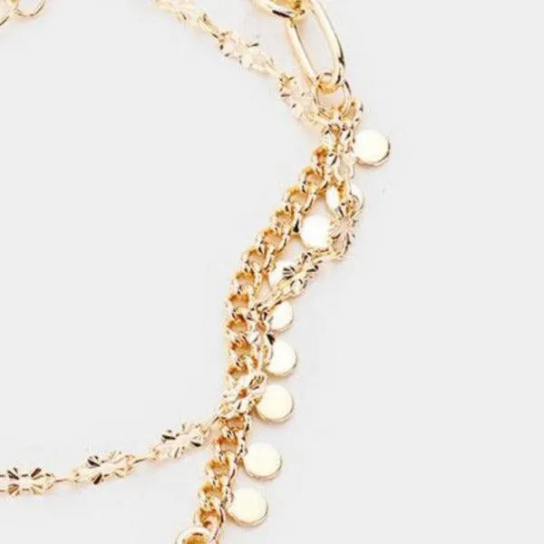 Butterfly Rhinestone Accented 2 Bracelets