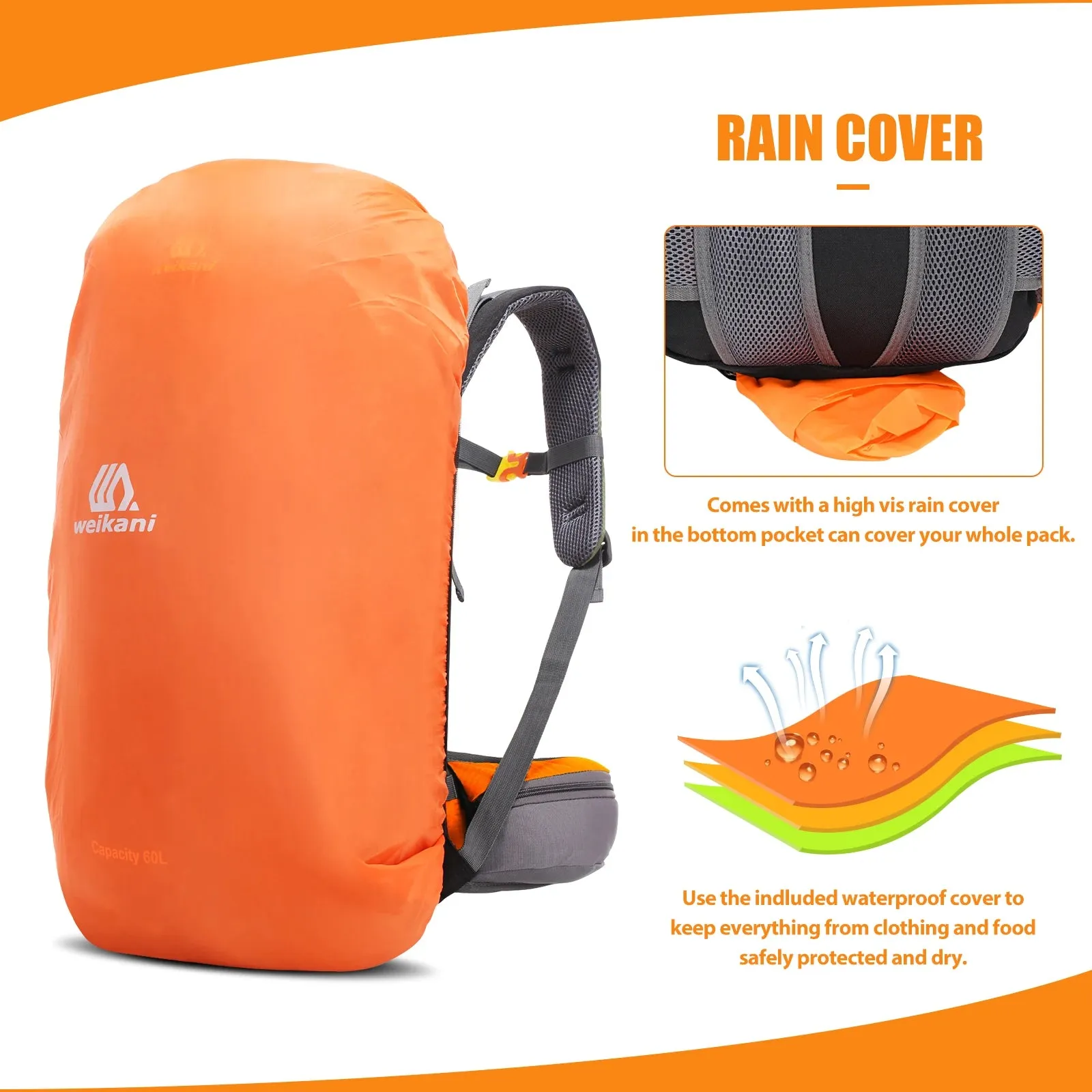 Camping Hiking Backpacks 60 5L