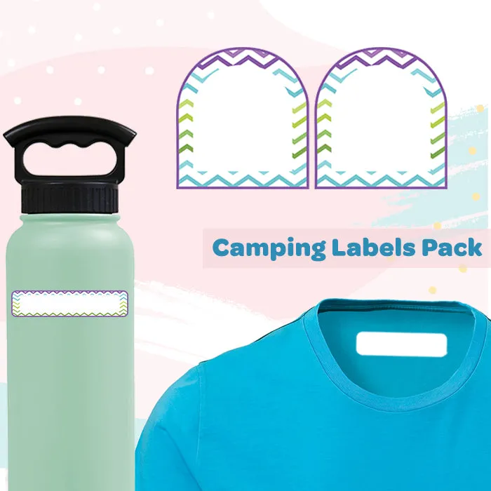 Camping Labels Value Pack | Chevron