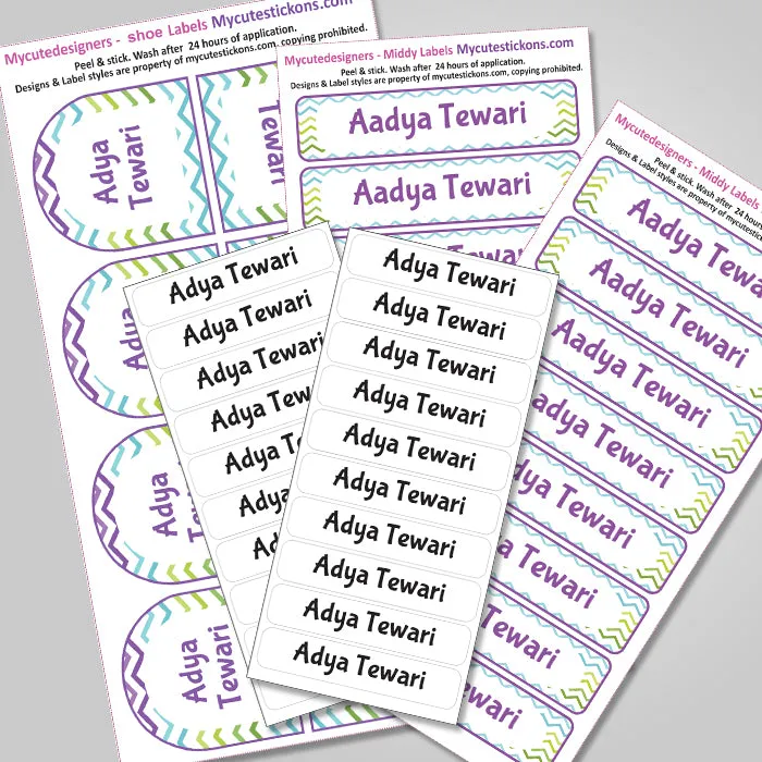 Camping Labels Value Pack | Chevron