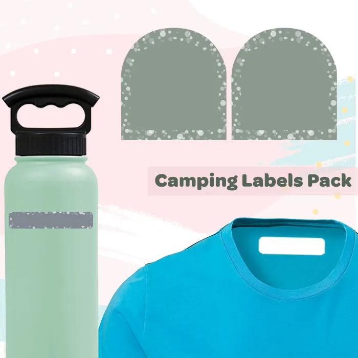 Camping Labels Value Pack | Grey Confetti