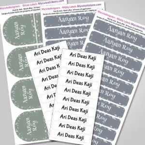 Camping Labels Value Pack | Grey Confetti