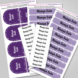 Camping Labels Value Pack | Purple Confetti