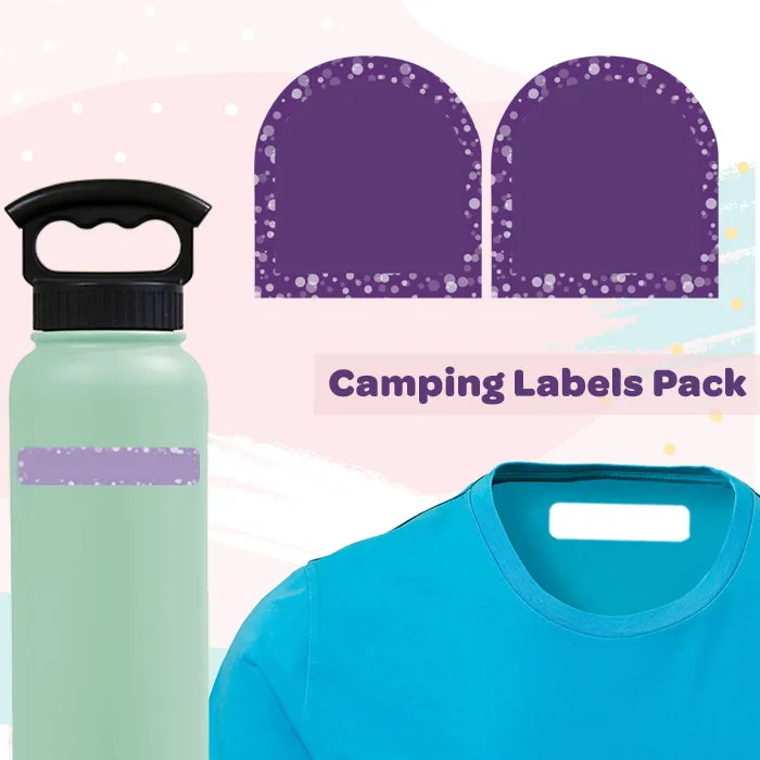 Camping Labels Value Pack | Purple Confetti