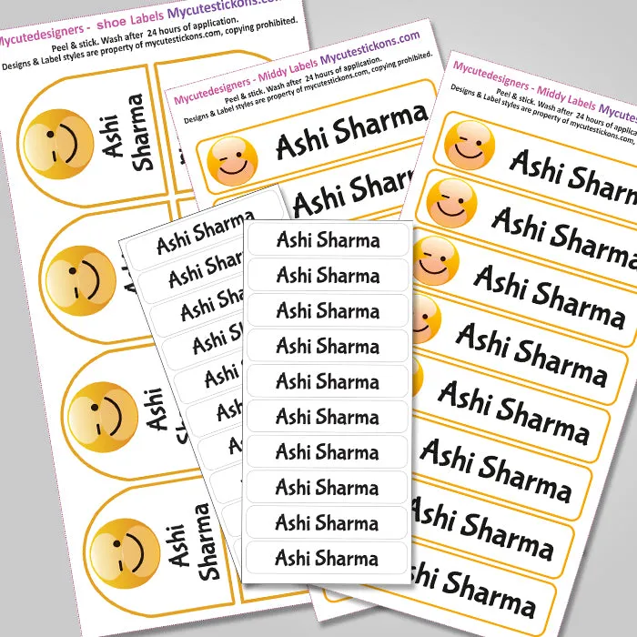 Camping Labels Value Pack | Smiley