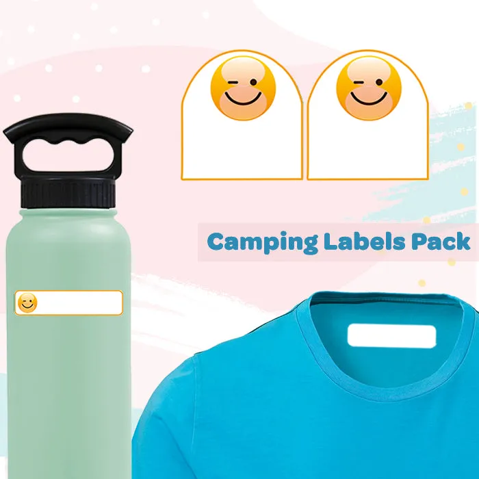 Camping Labels Value Pack | Smiley