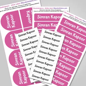 Camping Labels Value Pack | Solid Pink