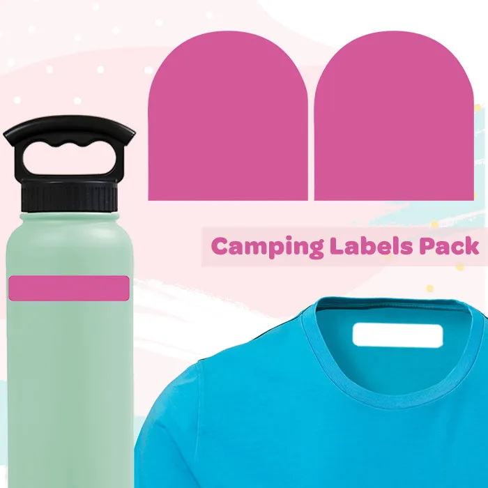 Camping Labels Value Pack | Solid Pink