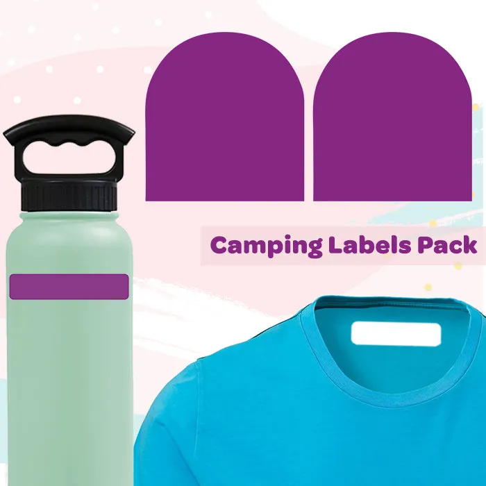 Camping Labels Value Pack | Solid Purple