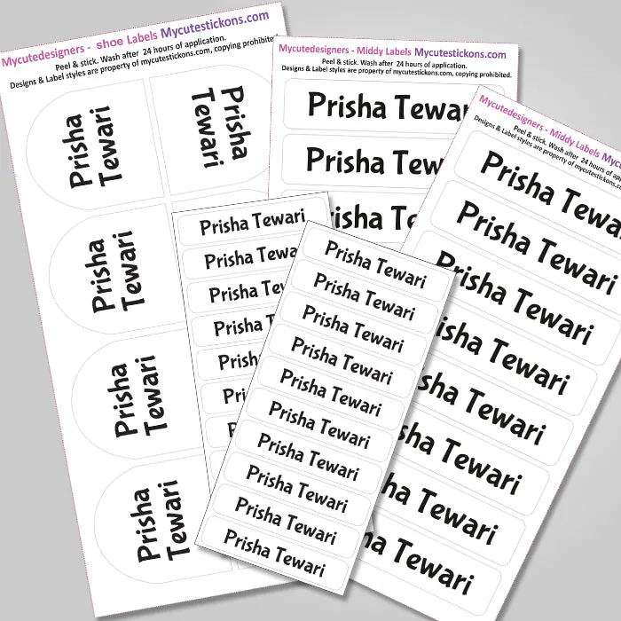Camping Labels Value Pack | Solid White