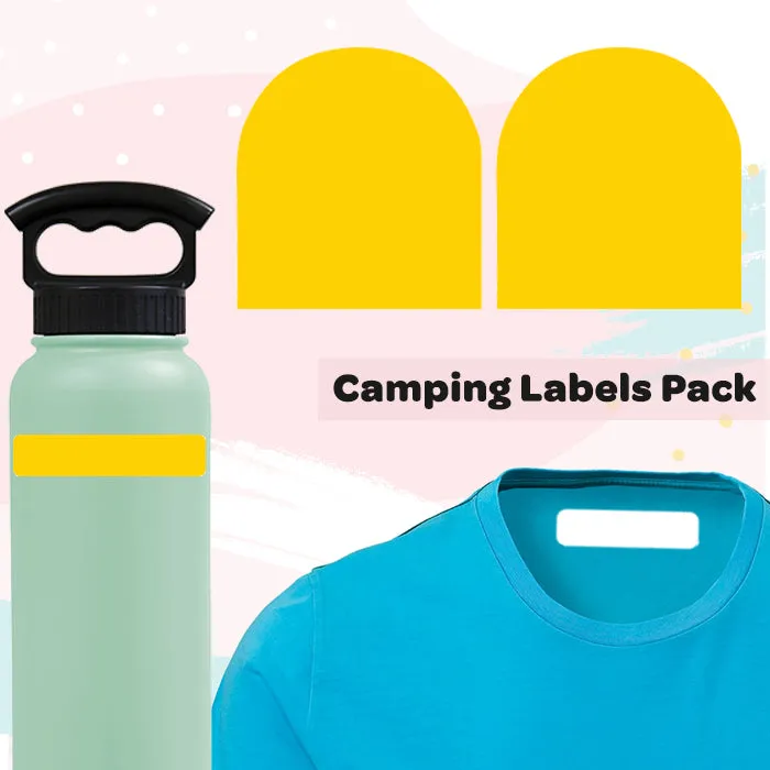 Camping Labels Value Pack | Solid Yellow