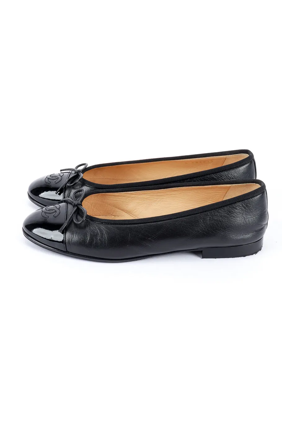 Cap Toe Leather Ballet Flats II