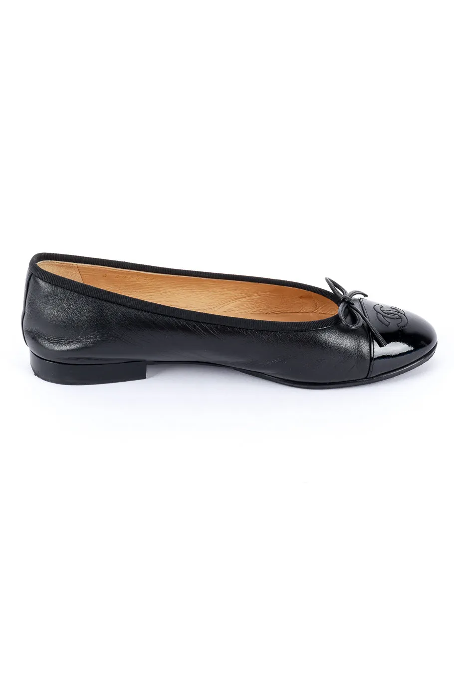 Cap Toe Leather Ballet Flats II