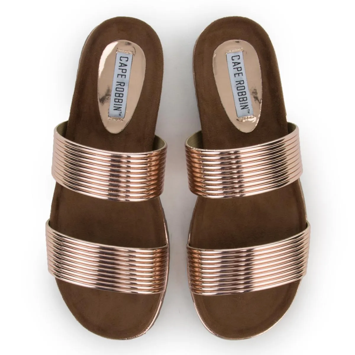 Cape Robbin Alisa-1 Rose Gold Sandals Rose Gold