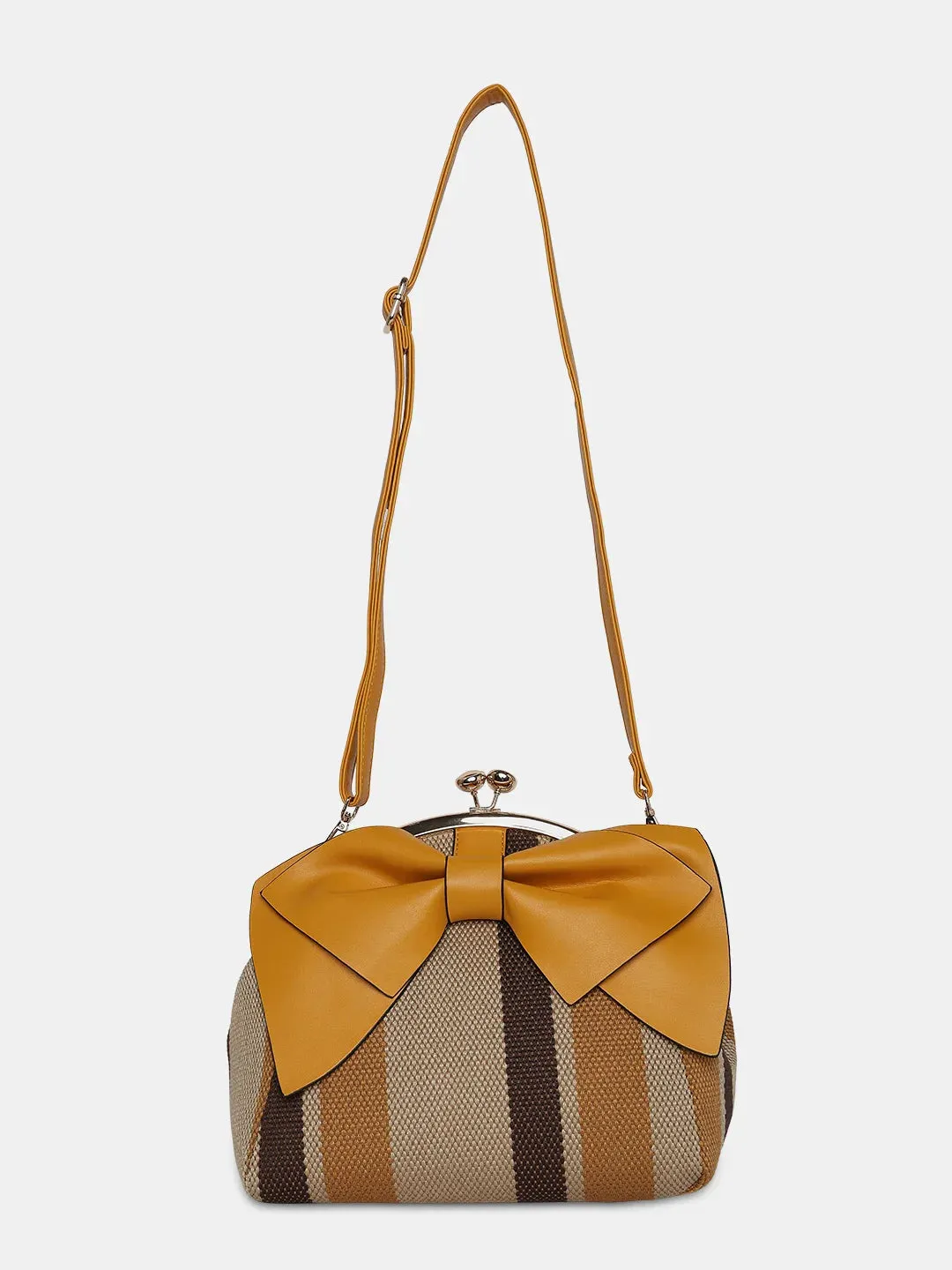 Caprese Alessia Large Yellow Satchel Bag