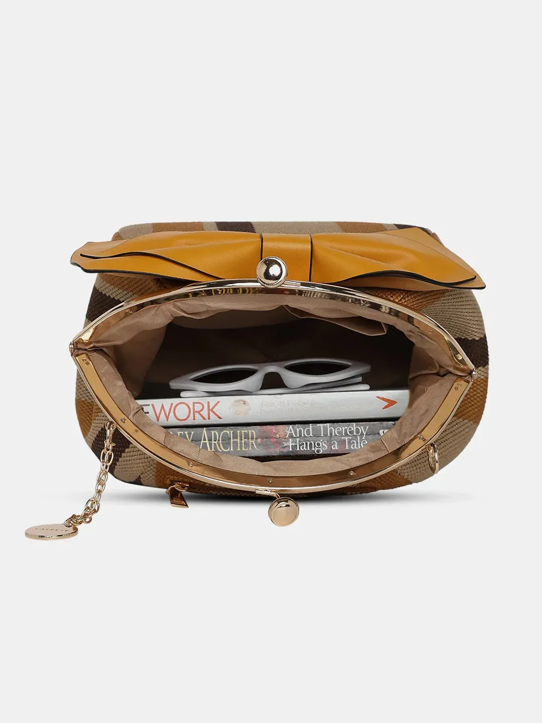 Caprese Alessia Large Yellow Satchel Bag